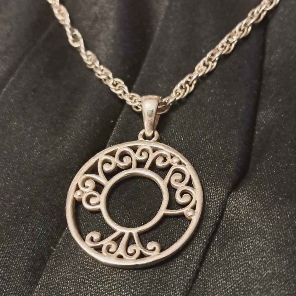 Sterling Whimsical Tree Of Life Artisan Made Pendant Necklace
